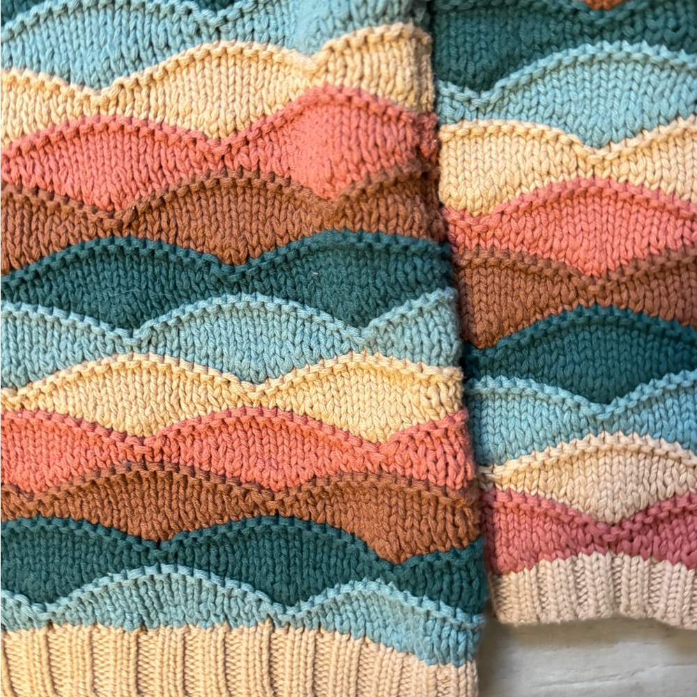 CHADWICKS Wave Stitch Sweater, SMALL - Picture 5 of 6